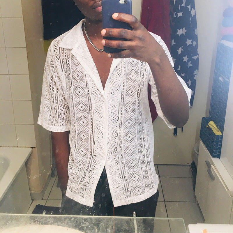 Chemise d’Été Homme – Manches Courtes, Aérée & Élégante