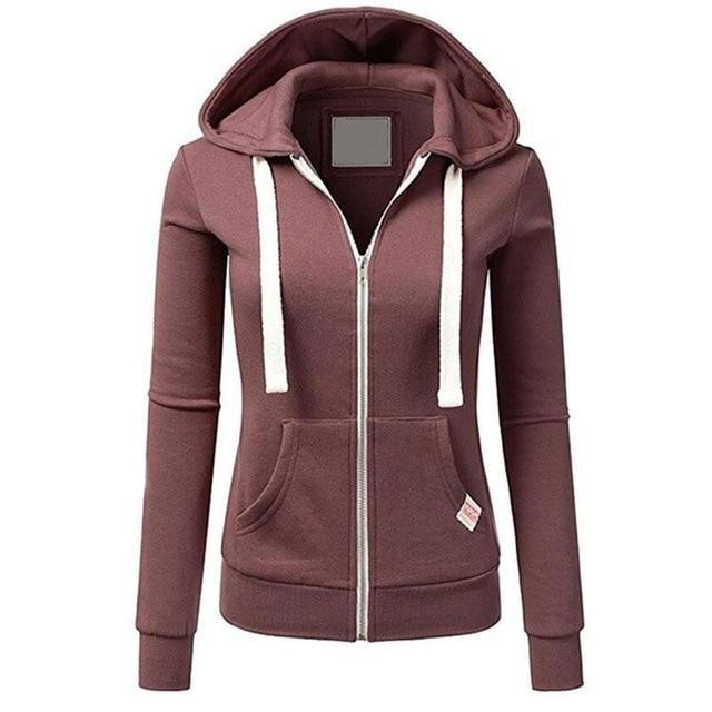 Sweat à capuche zippé femme – Coupe ajustée & style hivernal