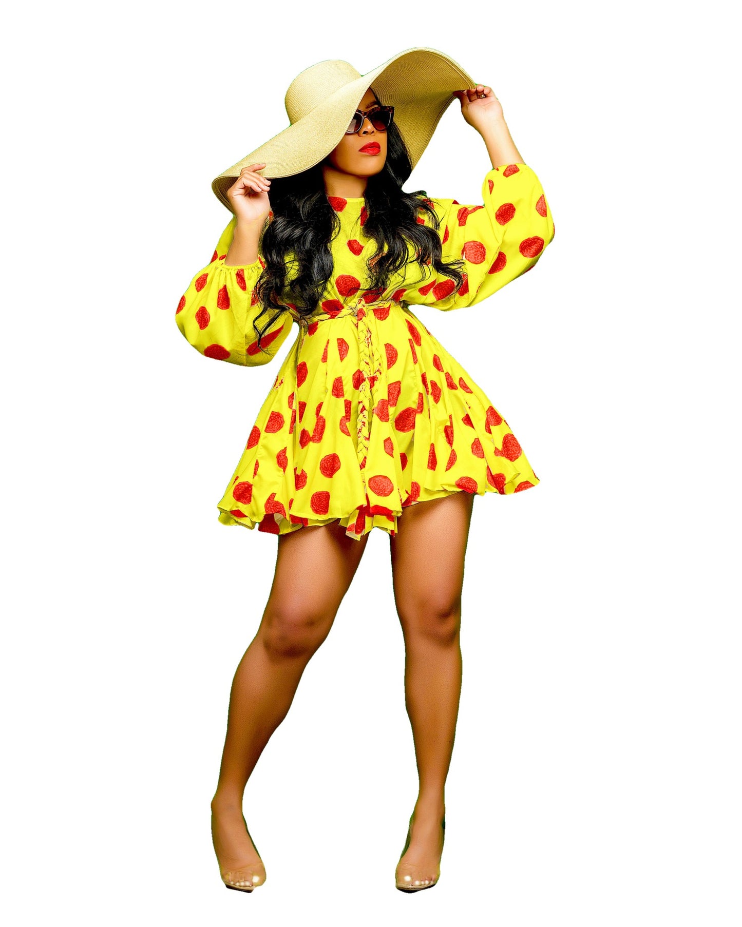 Robe moulante manches longues en tissu léger – Femme