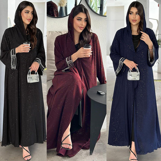 Robe abaya fluide manches longues