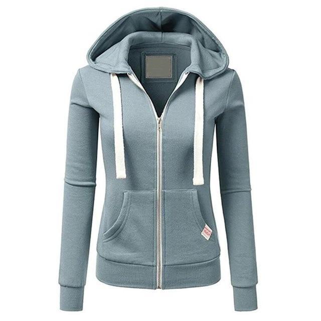 Sweat à capuche zippé femme – Coupe ajustée & style hivernal