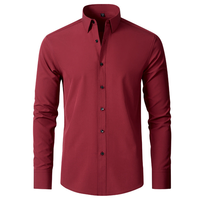 Chemise Homme Élégante Coupe Slim – Manches Longues, Style Business & Casual