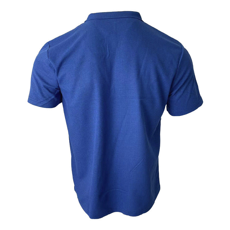 Polo Homme Col V Texturé – Style Élégant & Confort Été