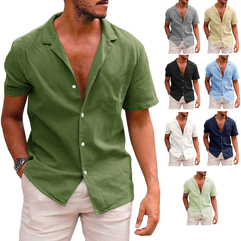 Chemise Homme Été Manches Courtes – Style Décontracté & Respirant