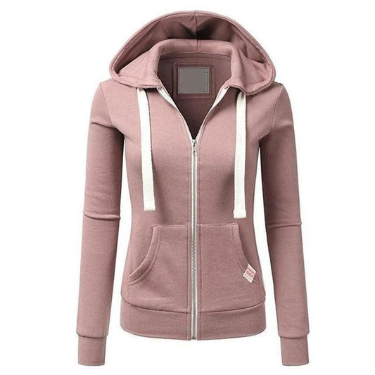 Sweat à capuche zippé femme – Coupe ajustée & style hivernal