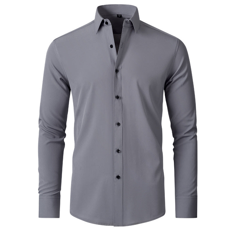 Chemise Homme Élégante Coupe Slim – Manches Longues, Style Business & Casual
