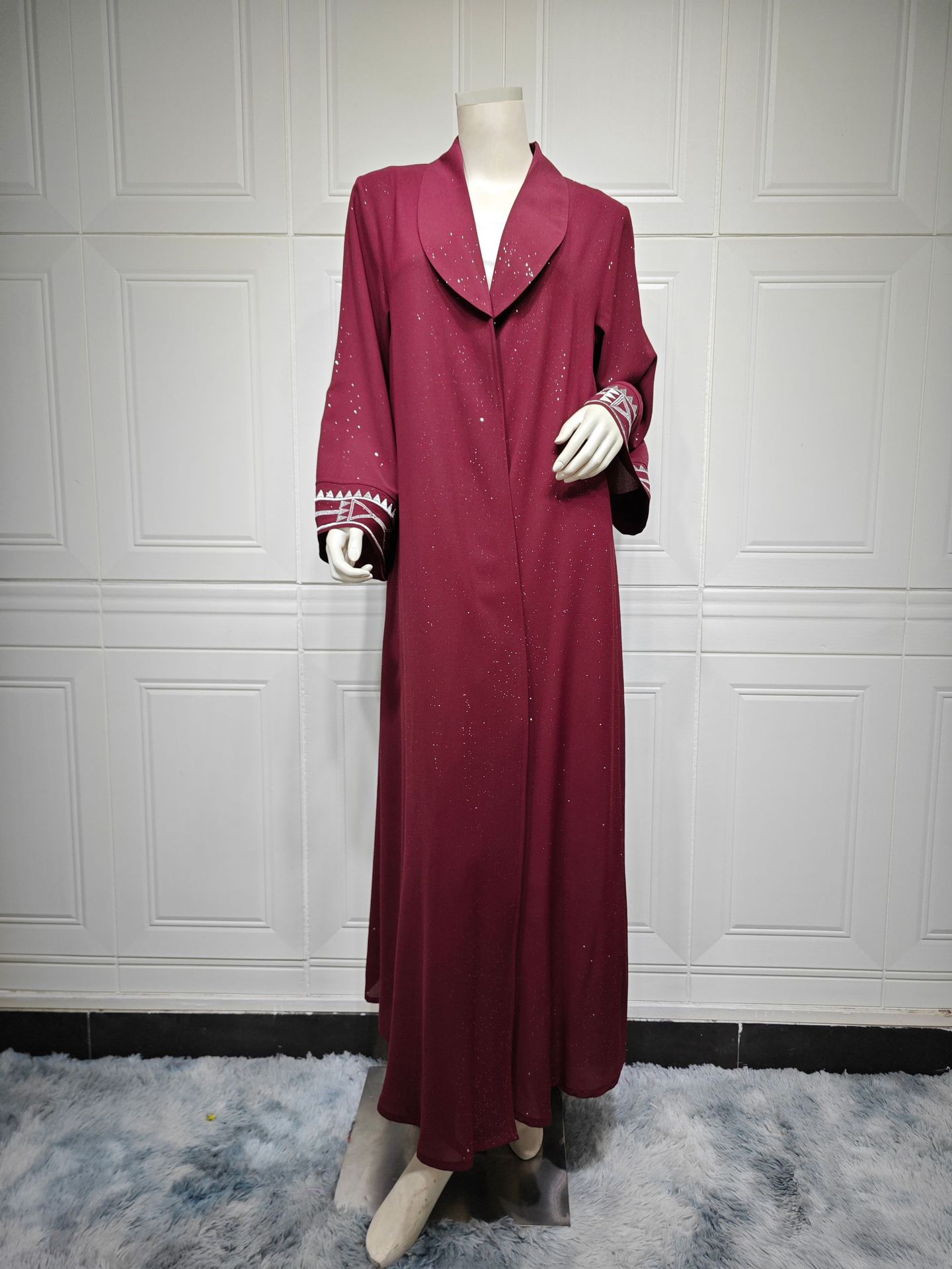 Robe abaya fluide manches longues
