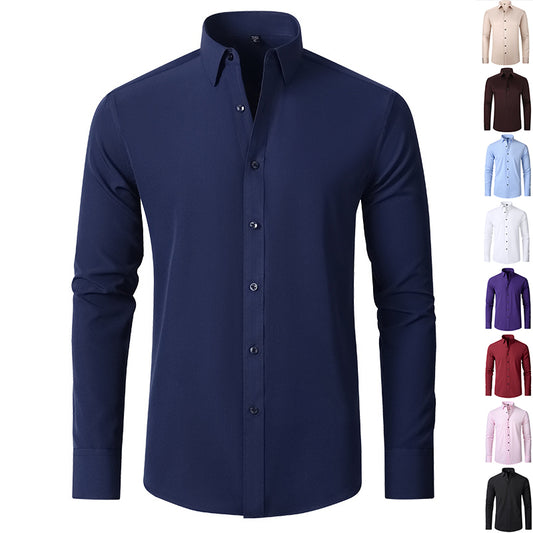 Chemise Homme Élégante Coupe Slim – Manches Longues, Style Business & Casual