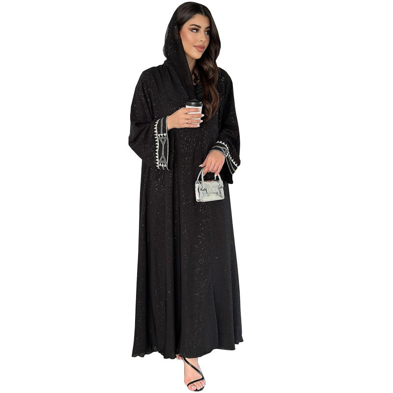 Robe abaya fluide manches longues