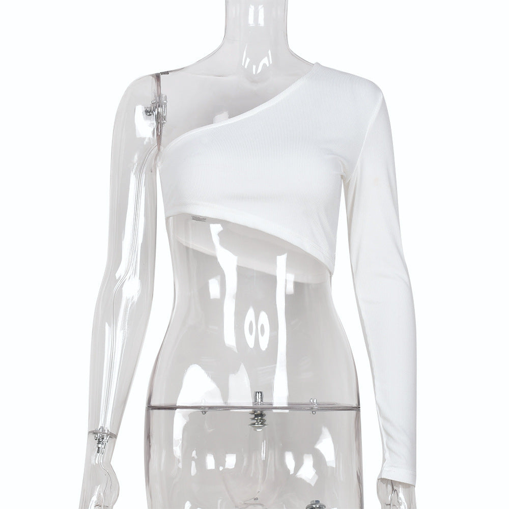 Top asymétrique une manche – Élégant & tendance | Femme