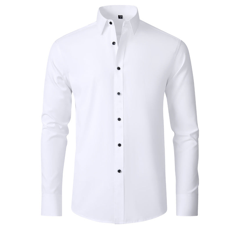 Chemise Homme Élégante Coupe Slim – Manches Longues, Style Business & Casual